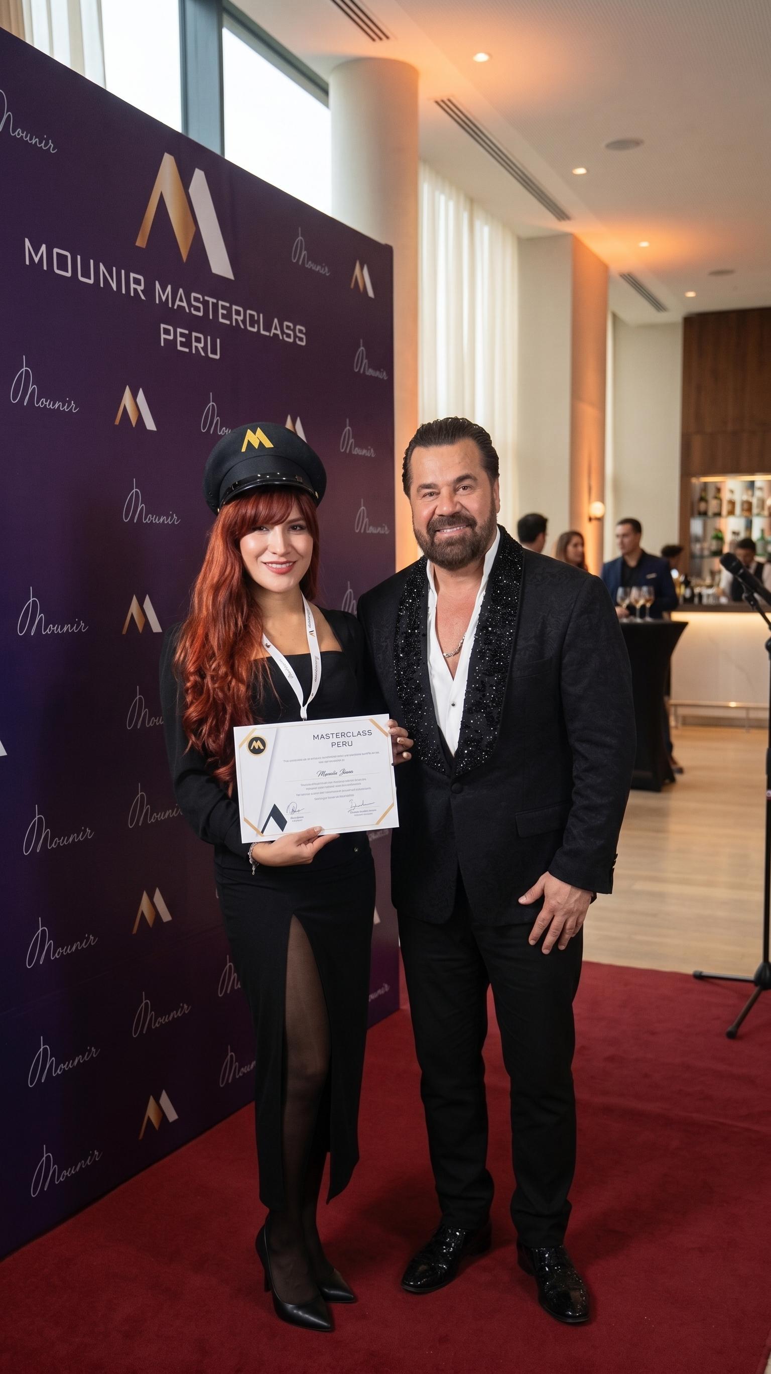 Ivana Bobadilla with Mounir at Mounir Masterclass Peru