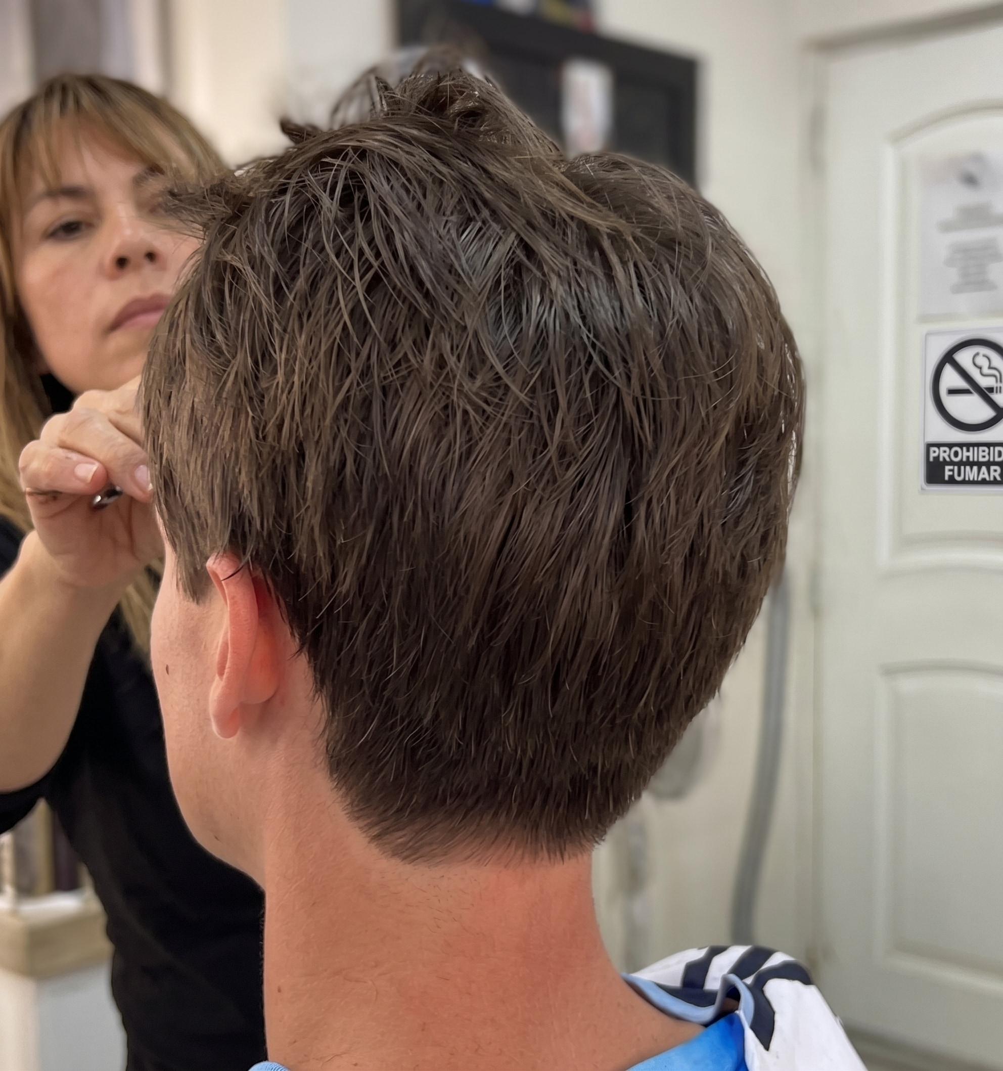 Proceso de corte para varón